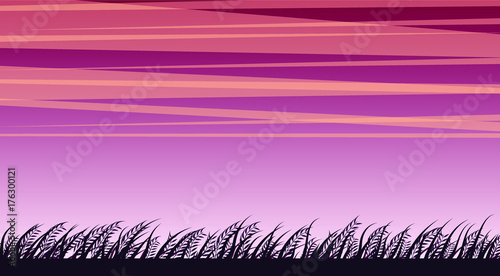 purple landscape. windy day.