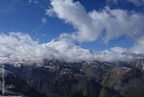 Elbrus - stratovolcano in the Caucasus - the highest mountain peak in Russia and Europe, included in the list of the highest peaks of the world "Seven peaks"