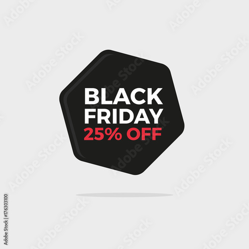Black Friday flat design sale badge for e-commerce website and on-line shopping