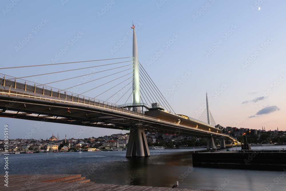 Golden Horn Metro Bridge in Istanbul, Turkey Golden Horn Metro Bridge in Istanbul, Turkey