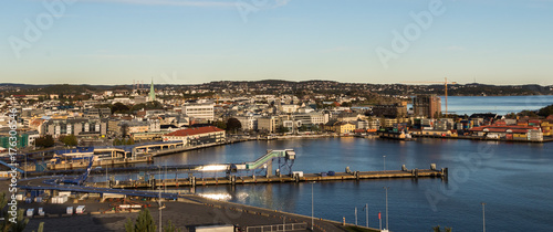 Kristiansand seen from a distance. Norway, panorama