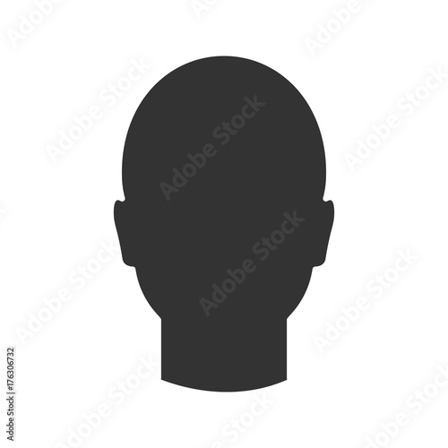 Human's head glyph icon