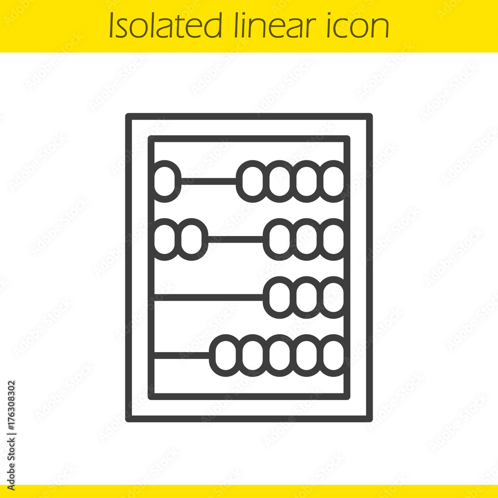 Abacus linear icon