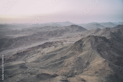 view from Mount Moses at Mount Sinai at dawn