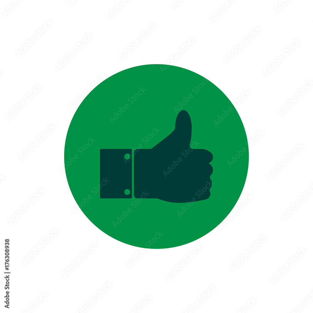 Like round icon vector