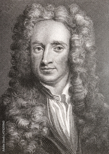 Portrait of the scientist Sir Isaac Newton