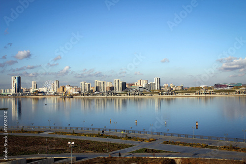 Панорама набережной реки Казанки, Казань, Россия