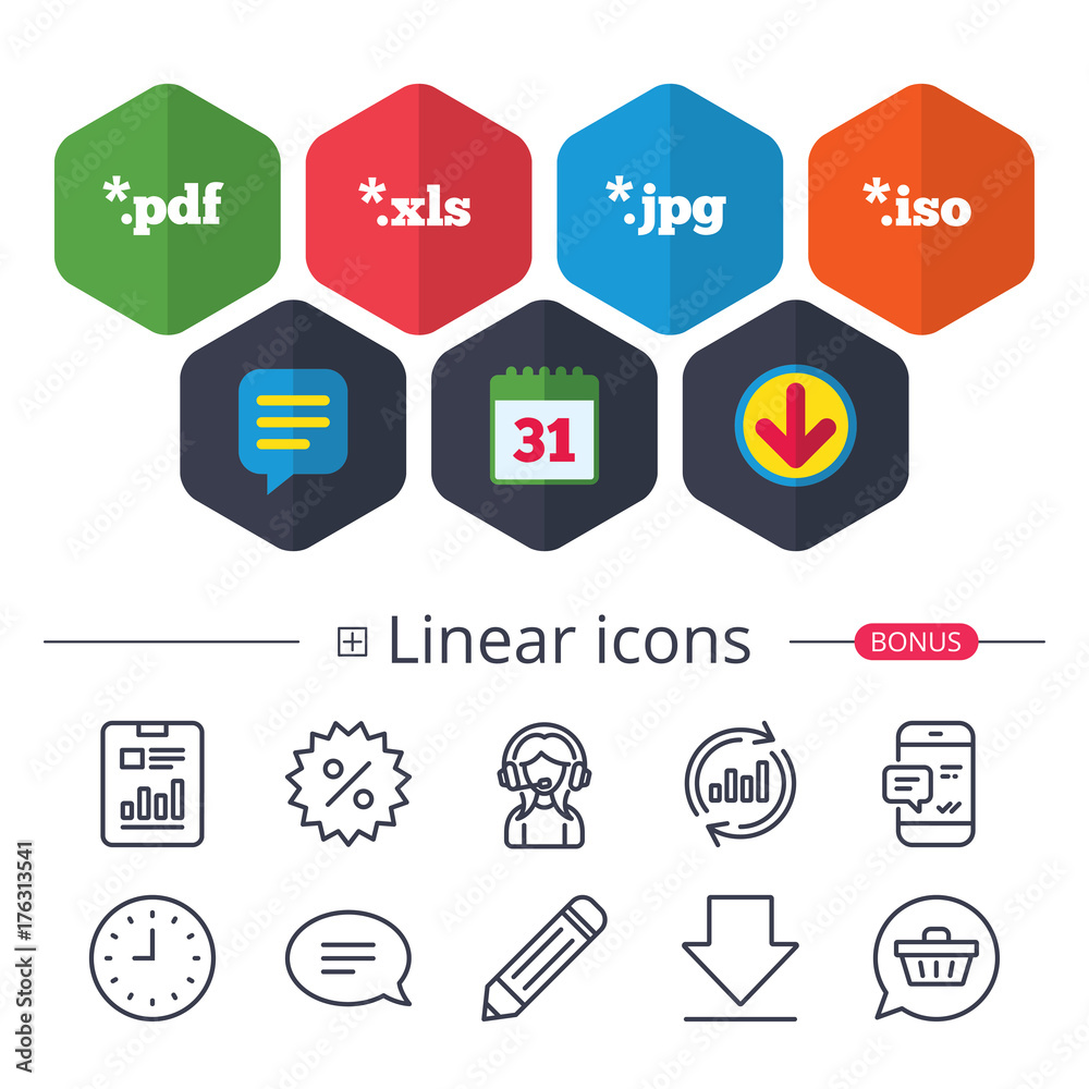 Document signs. File extensions symbols. Document signs. File extensions symbols.