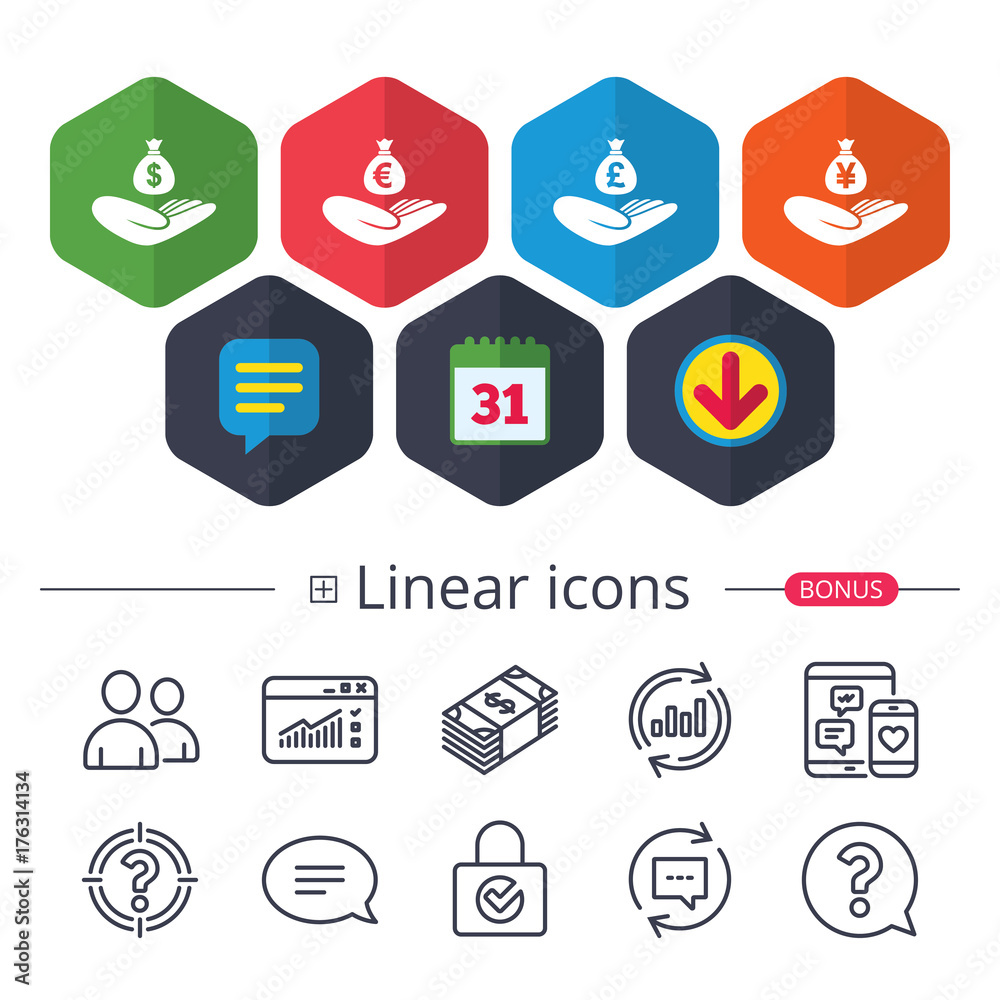 Helping hands icons. Protection and insurance. Helping hands icons. Protection and insurance.
