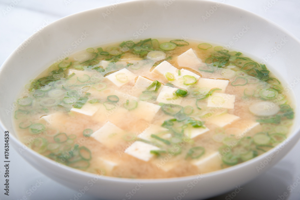 miso soup, japanese soy paste soup