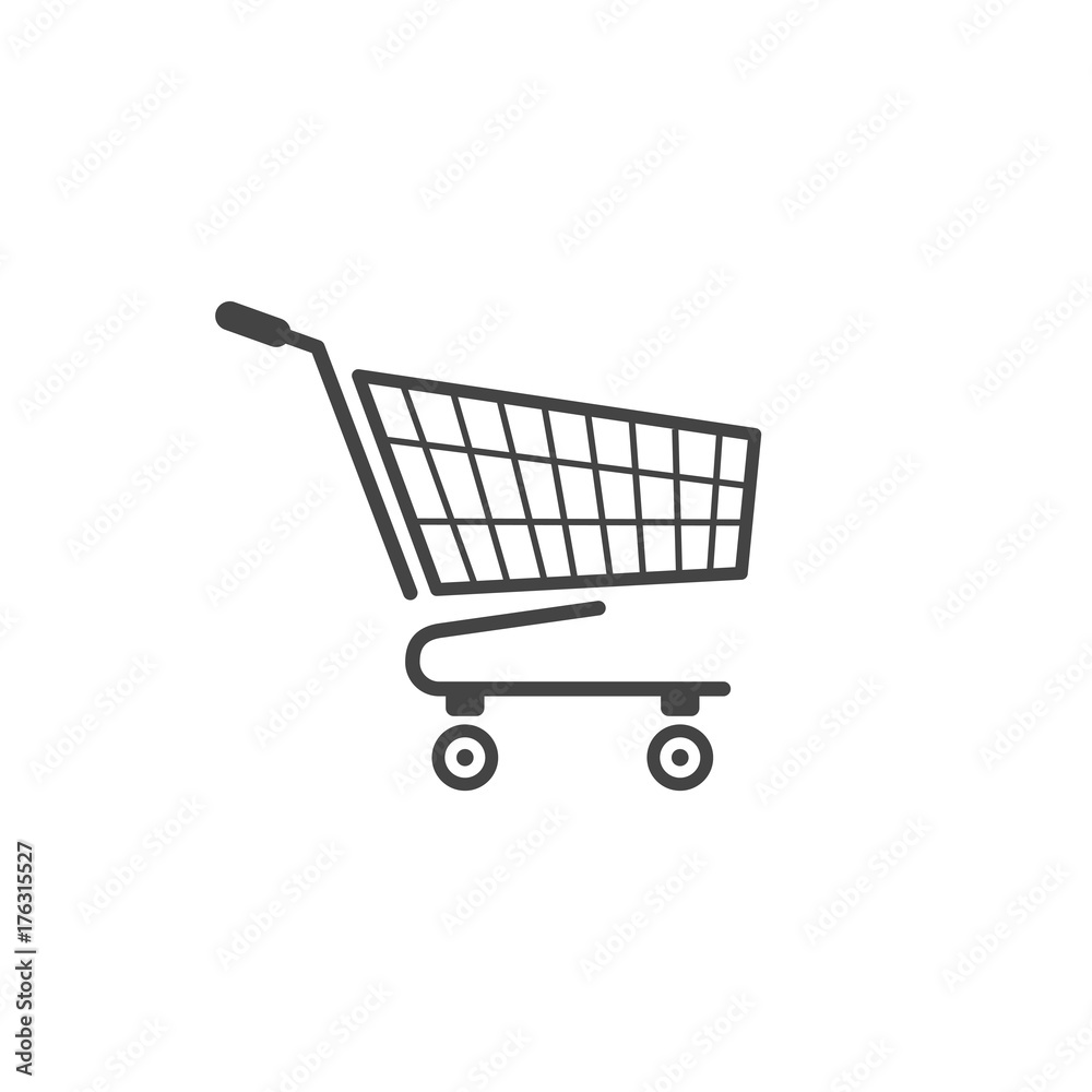 Shopping cart icon isolated vector