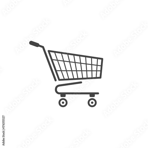 Shopping cart icon isolated vector