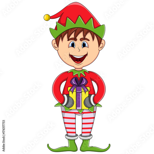 Christmas elf cartoon