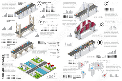 Infographics of bridges in the field