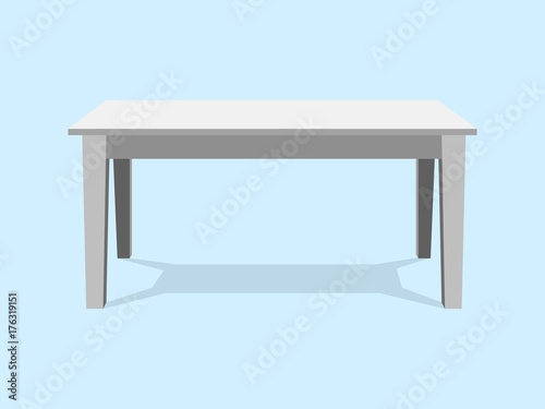 White Table Platform Stand. Template for Object Presentation.Vector Illustration EPS