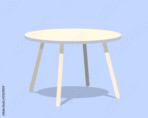 Round table for modern living room reception or lounge single object realistic design vector illustration eps10