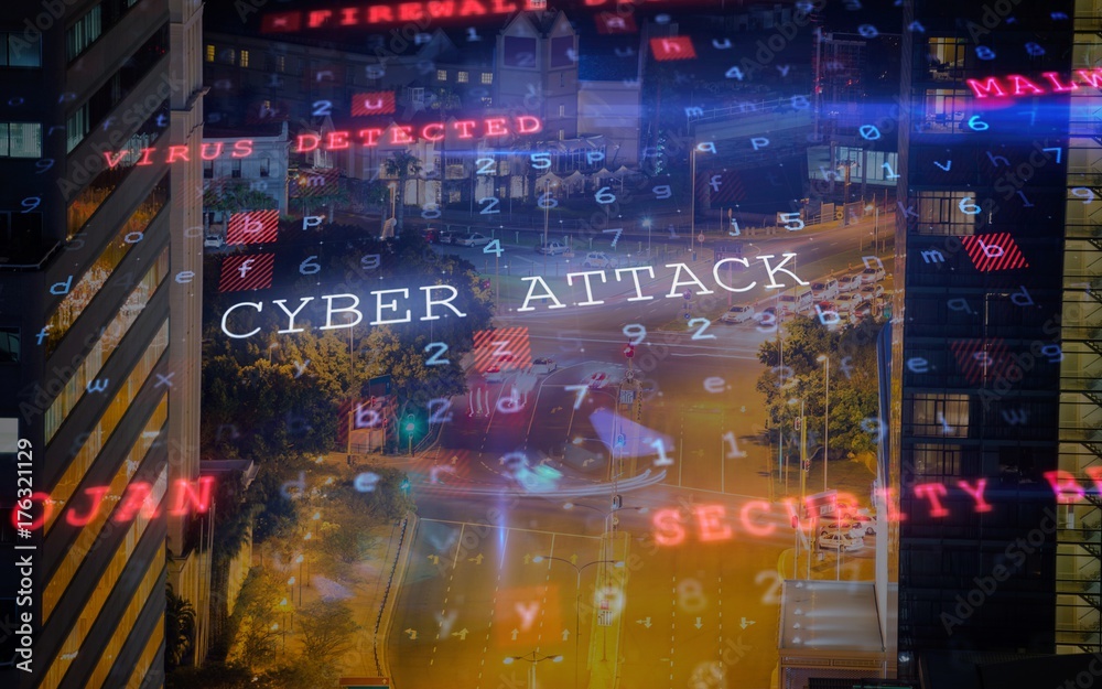 Obraz premium Composite image of virus background