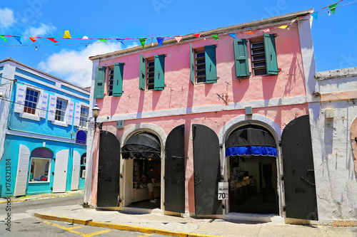 Slika na platnu Charlotte Amalie streets in historic town
