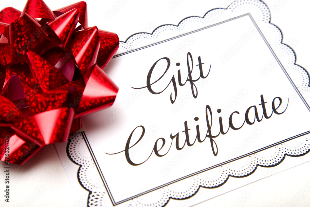 Obraz premium Advertisement for Gift Certificates