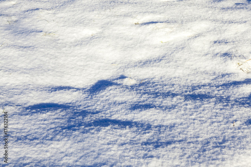 bumps in the snow, winter