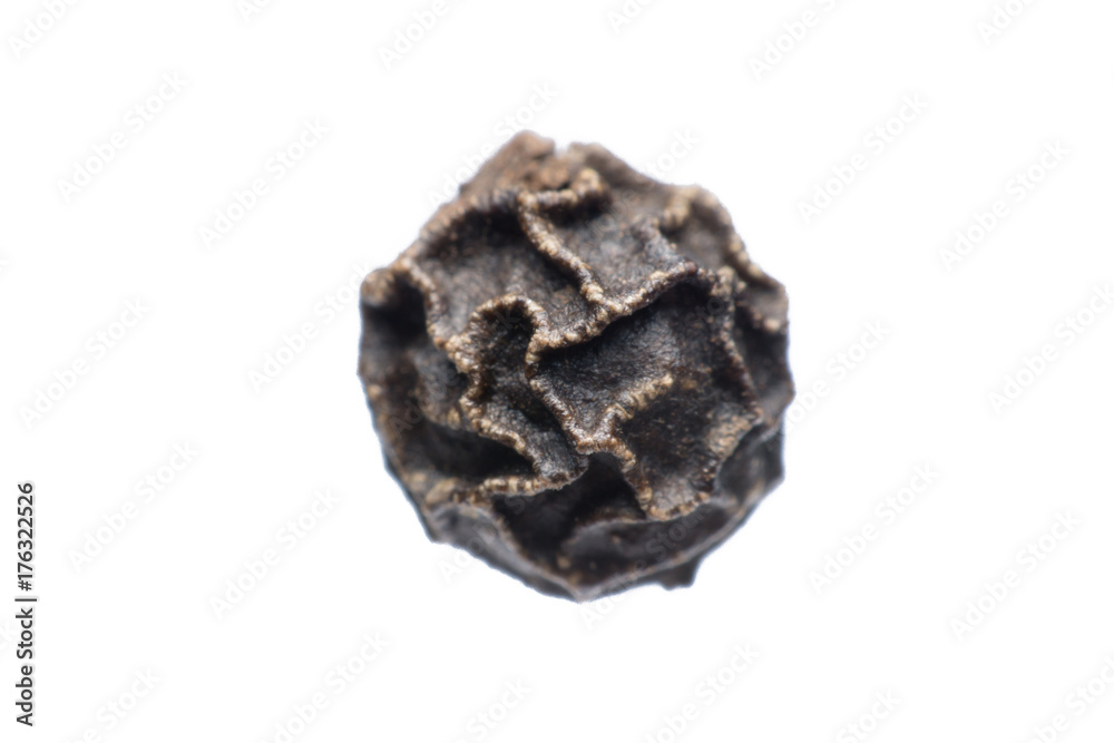 Black peppercorn against isolated on a white background Black peppercorn against isolated on a white background