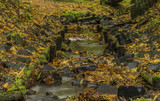 Stone trough near Chribska Kamenice river in national park Ceske Svycarsko