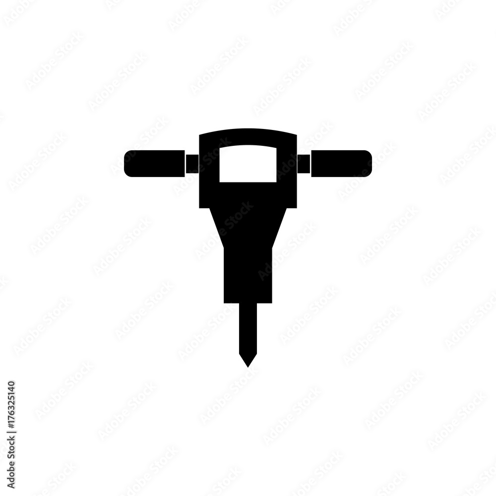 Construction jackhammer icon Construction jackhammer icon