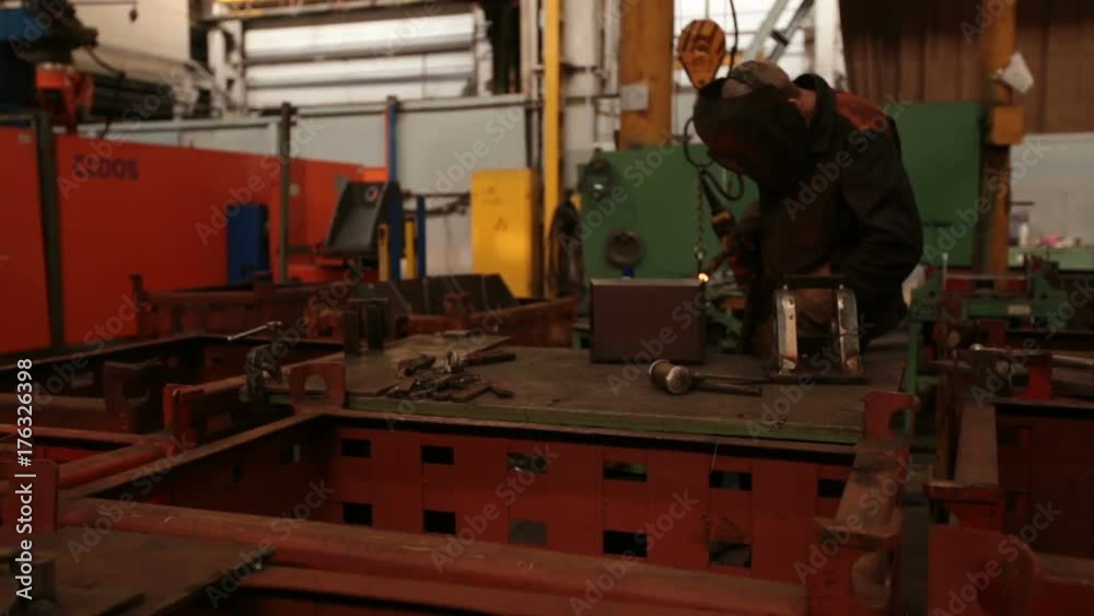 Welding on an industrial plant Welding on an industrial plant