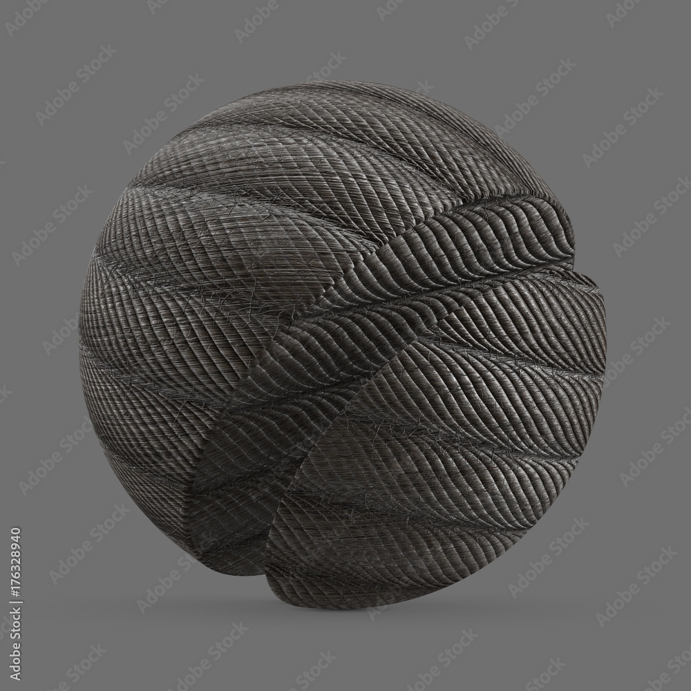 Old thin jute rope Stock 3D asset