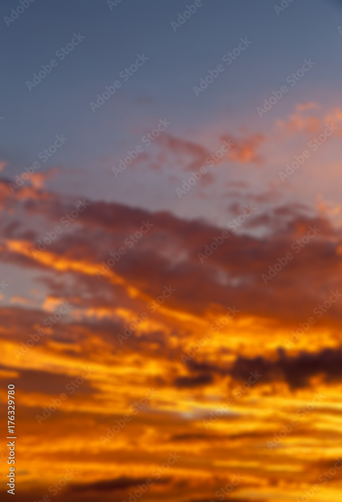 Orange sky, out of focus