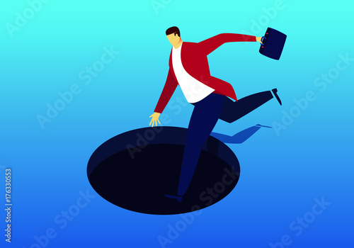 Fall into the trap of businessman