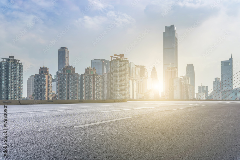 Obraz premium City buildings, landscapes and roads