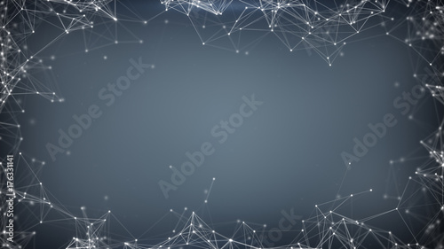 Sci-fi network shape rendered with DOF