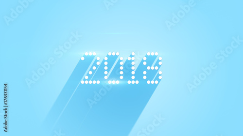 Pixelated 2018 sign flat st...