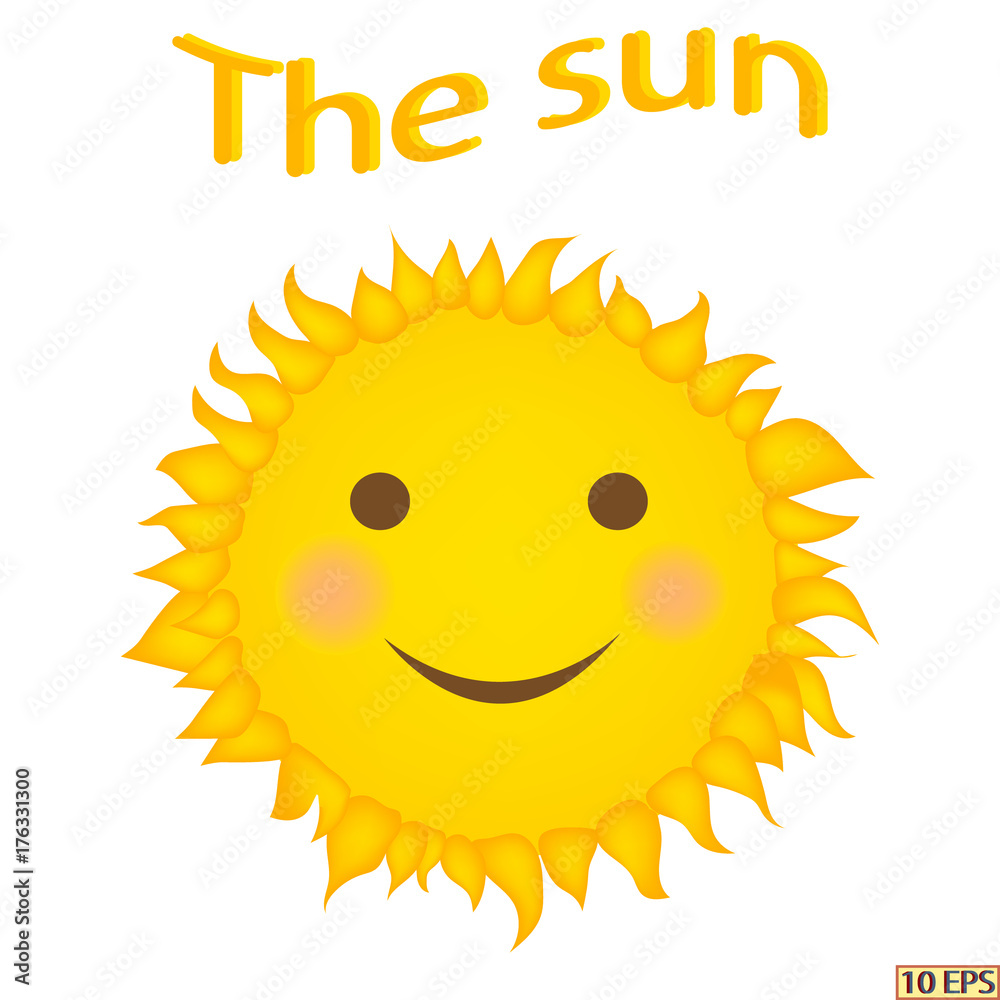 Sun. Vector illustration. Sun isolated on white background. Sun. Vector illustration. Sun isolated on white background.