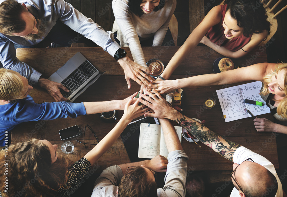 Obraz premium Team Unity Friends Meeting Partnership Concept
