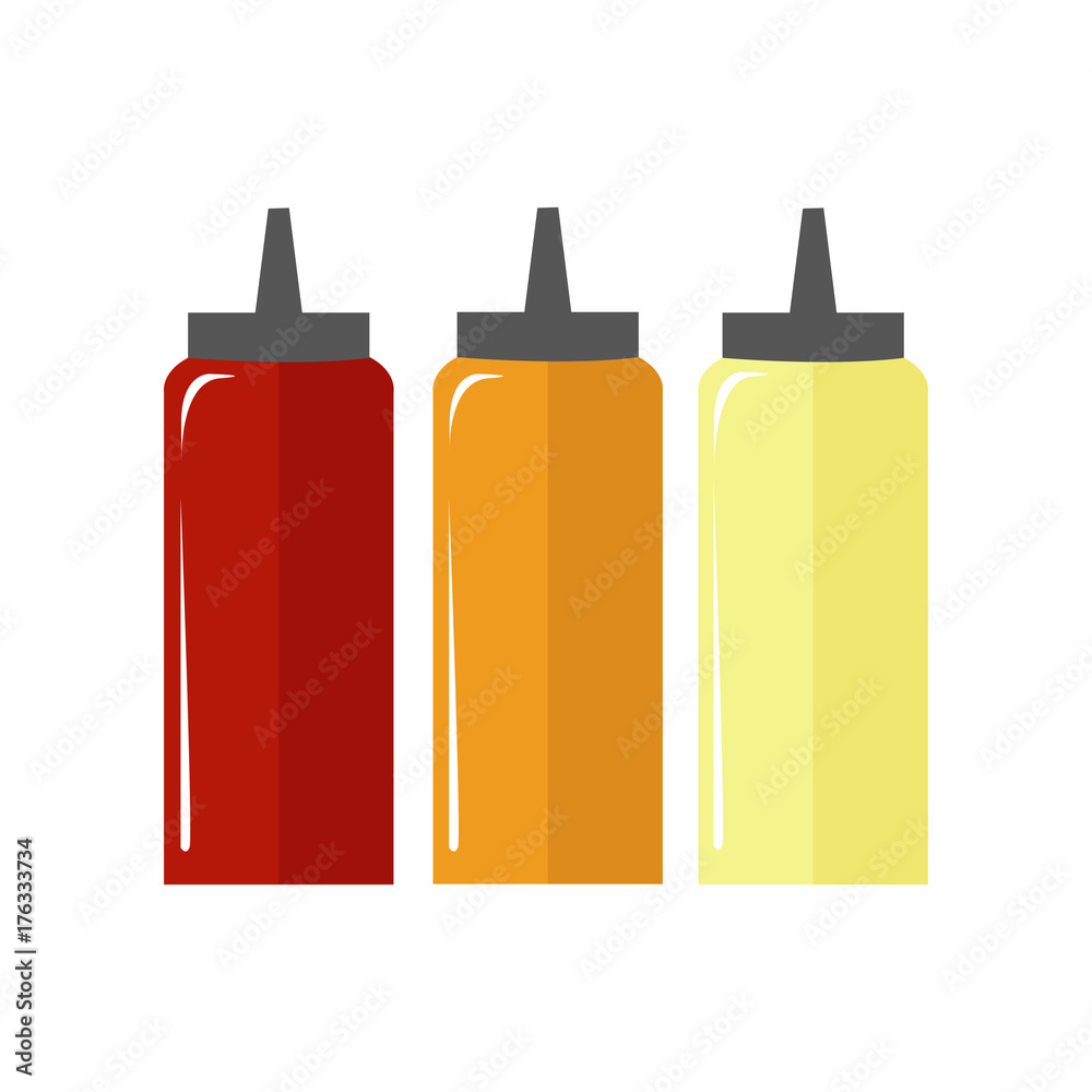 Sauce Bottle Simple Flat Illustration Sauce Bottle Simple Flat Illustration