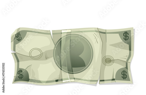 Money Crumpled Illustration