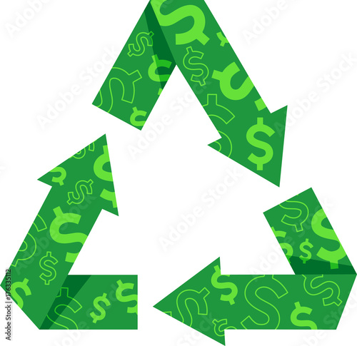Recycle Symbol Dollar Signs...