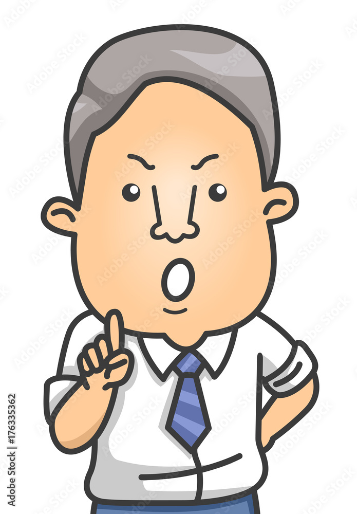 Man Discipline Finger Wag Illustration Man Discipline Finger Wag Illustration