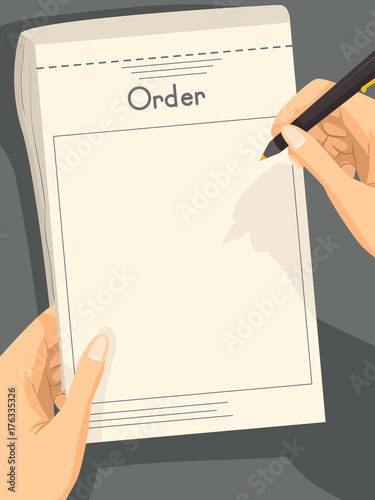 Hand Waiter Order Illustration