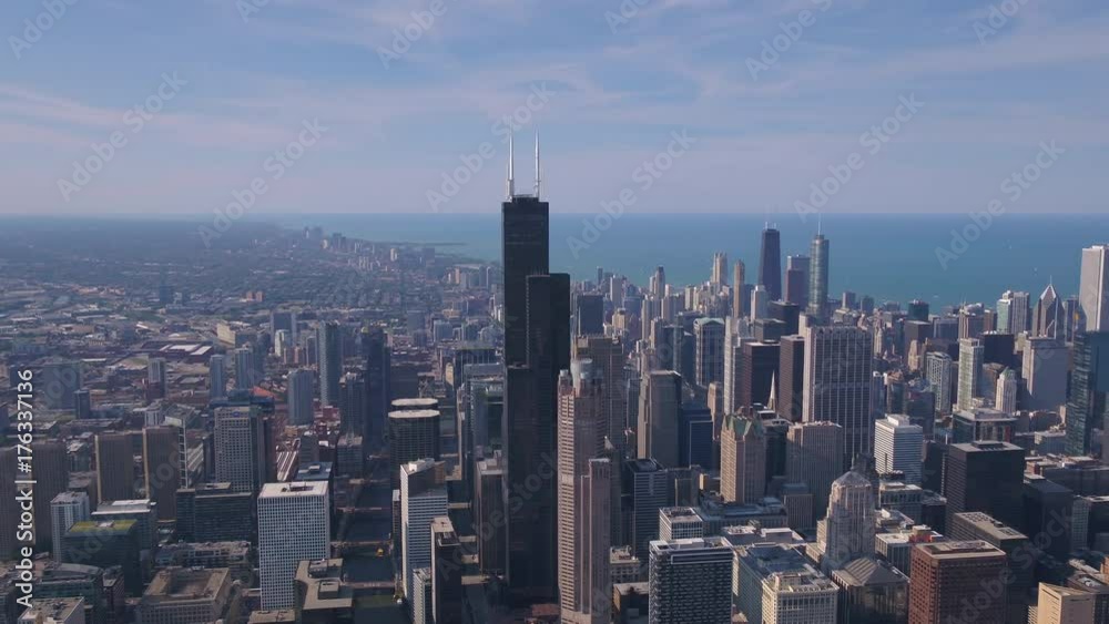 Aerial Illinois Chicago July 2017 Sunny Day 4K Inspire 2 