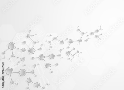 Abstract molecules medical background