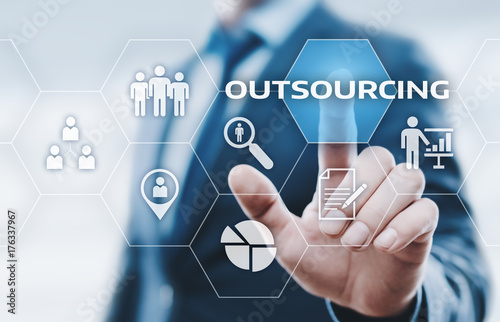 1600943 Outsourcing Human Resources Business Internet Technology Concept