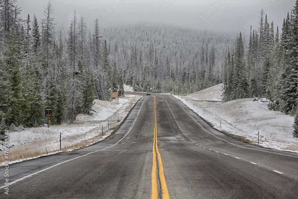 Naklejka premium Winter: Grand Teton National Park
