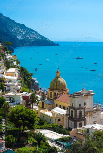 Positano (Campania, Italy) - A very famous touristic summer town on the sea in southern Italy, province of Salerno, Amalfi Coast
