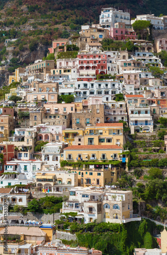 Positano (Campania, Italy) - A very famous touristic summer town on the sea in southern Italy, province of Salerno, Amalfi Coast