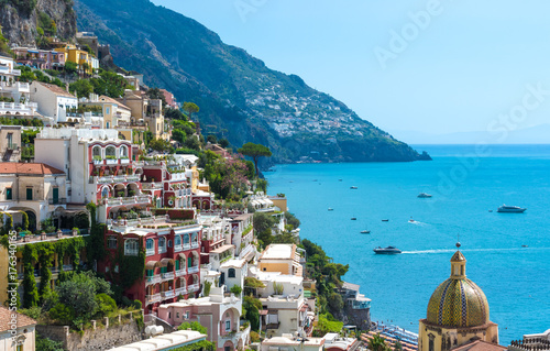 Positano (Campania, Italy) - A very famous touristic summer town on the sea in southern Italy, province of Salerno, Amalfi Coast photo