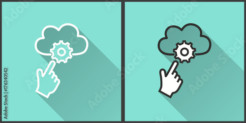 Cloud computing - vector icon.