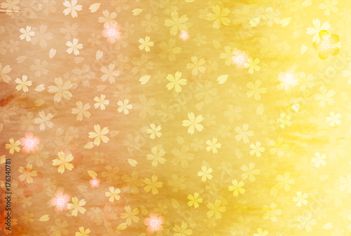 桜　梅　年賀状　背景